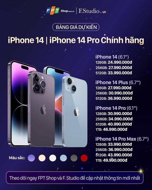 Tiết lộ giá iPhone 14 chính hãng ở Việt Nam, cao nhất 50 triệu đồng ảnh 3