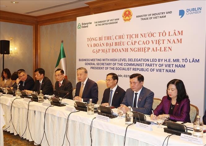 Tổng Bí thư, Chủ tịch nước Tô Lâm gặp mặt doanh nghiệp Ireland ảnh 2