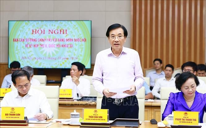 Hội nghị Ban Cán sự Đảng Chính phủ với Đảng đoàn Quốc hội về Kỳ họp thứ 8, Quốc hội khóa XV ảnh 5