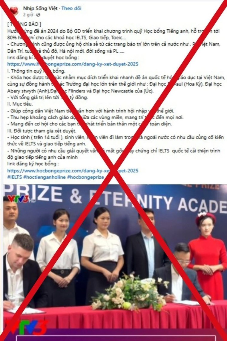 Bộ Giáo dục và Đào tạo cảnh báo chương trình học bổng tiếng Anh giả mạo ảnh 2
