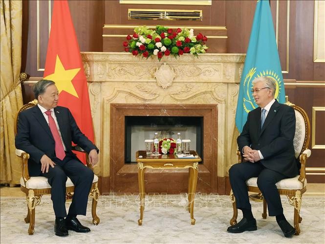 Tổng Bí thư Tô Lâm và Phu nhân bắt đầu thăm cấp Nhà nước Cộng hòa Kazakhstan ảnh 7