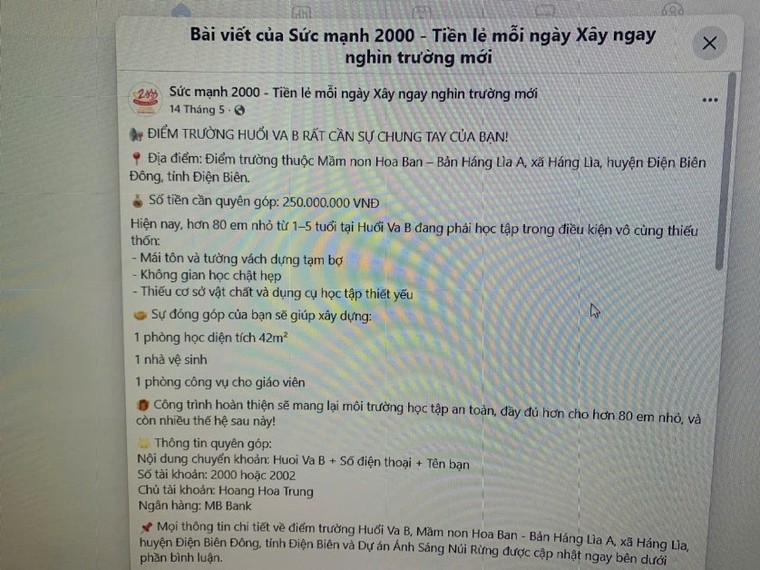 Tiếp tục phát hiện loạt dự án trường học thuộc hệ sinh thái Nuôi em, đã xây dựng xong vẫn kêu gọi đóng góp ảnh 13