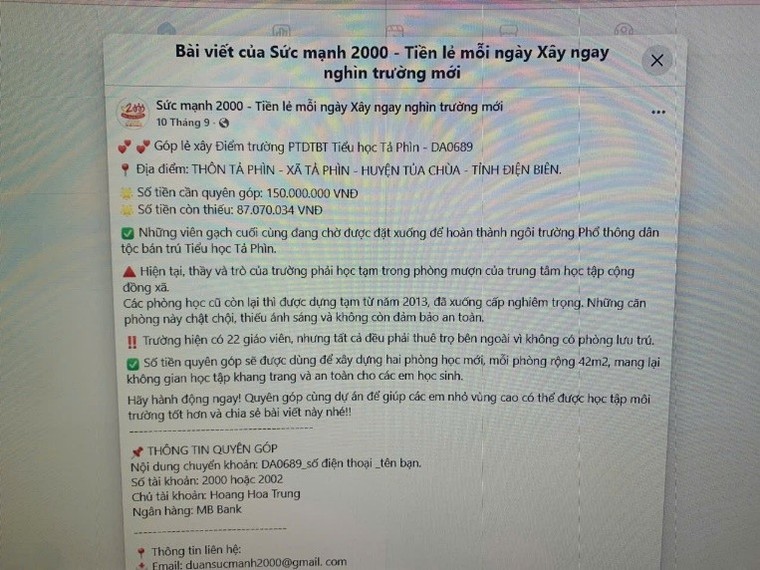 Tiếp tục phát hiện loạt dự án trường học thuộc hệ sinh thái Nuôi em, đã xây dựng xong vẫn kêu gọi đóng góp ảnh 3