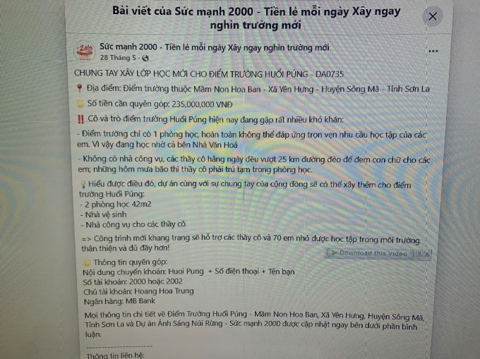 Tiếp tục phát hiện loạt dự án trường học thuộc hệ sinh thái Nuôi em, đã xây dựng xong vẫn kêu gọi đóng góp ảnh 9