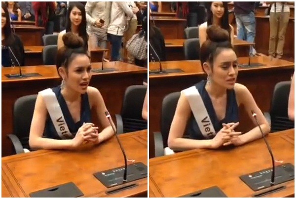 Sau ồn ào với Kỳ Duyên, Thư Dung lộ khả năng 'nói tiếng Anh ít người hiểu' tại Miss Eco 2018 ảnh 1