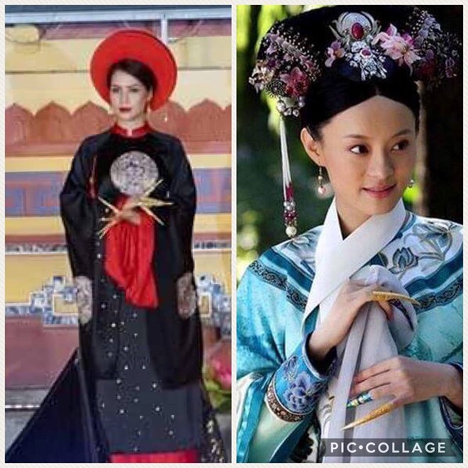 Người mẫu Việt mặc áo dài, đeo móng tay giống phụ nữ Mãn Thanh? ảnh 2