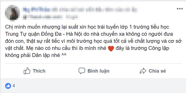 Phụ huynh rao bán suất chạy trường, cô giáo ra giá 15 triệu đồng ảnh 1