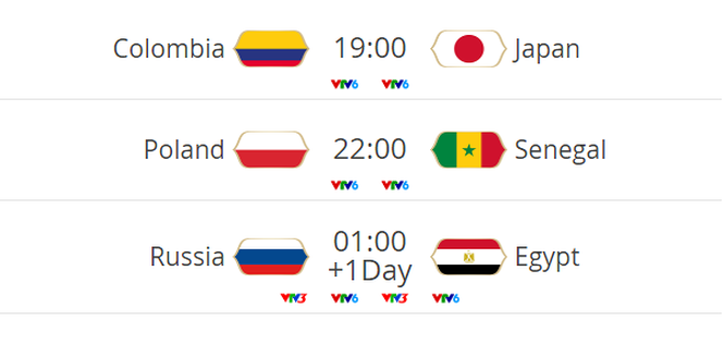 Lịch thi đấu World Cup 2018 hôm nay (19/6): Ai Cập quyết đấu với Nga ảnh 2