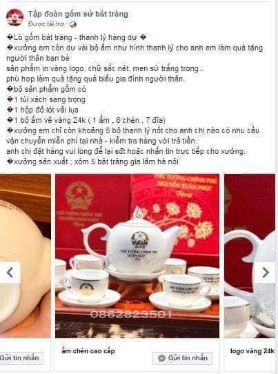 Xử phạt DN kinh doanh gốm sứ in tên Chủ tịch nước, Thủ tướng Chính phủ trên sản phẩm ảnh 1