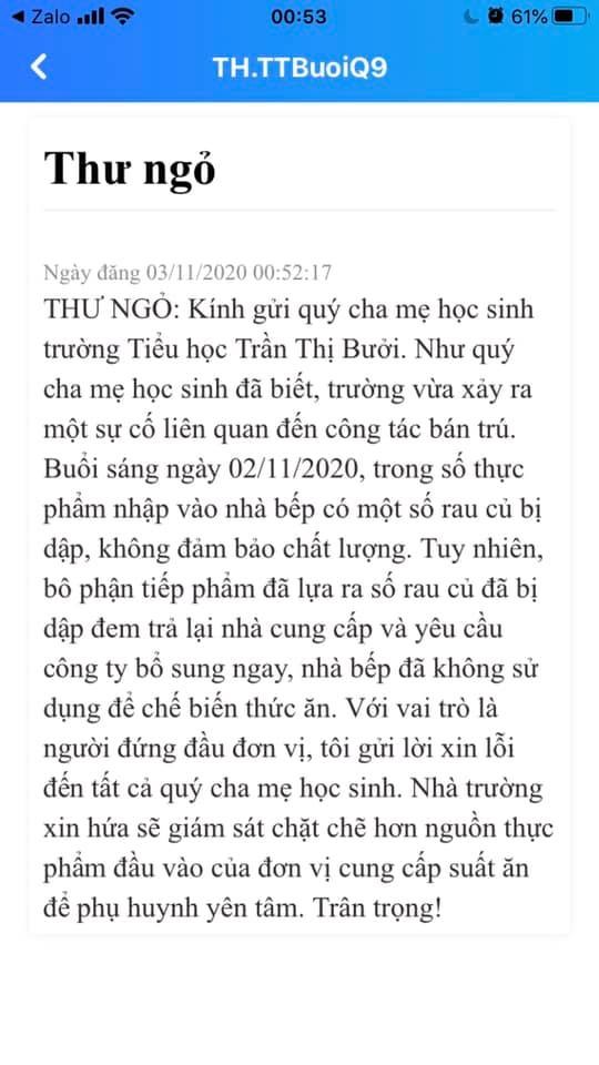 Bữa ăn bán trú kém chất lượng: Phụ huynh vây trường yêu cầu niêm phong thực phẩm, gia vị ảnh 3
