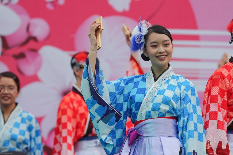 Người dân nô nức thưởng lãm hoa anh đào Nhật Bản nở rộ bên hồ Hoàn Kiếm ảnh 13