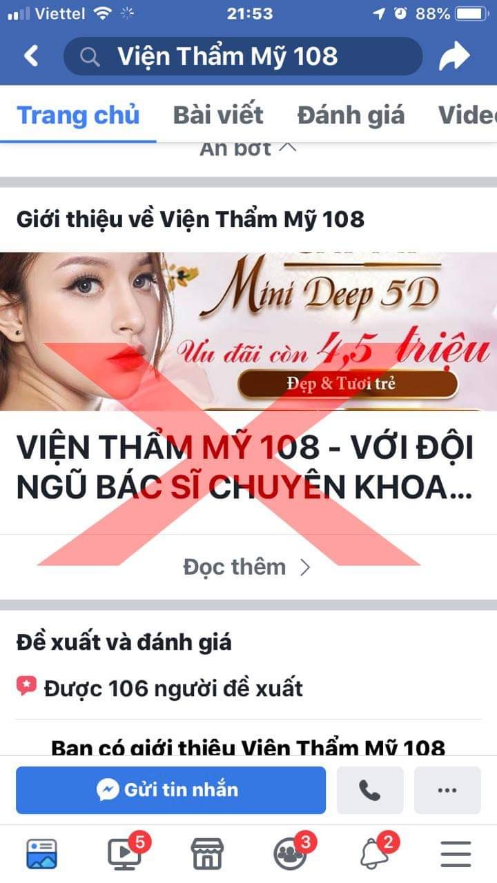 Giả mạo BV Trung ương Quân đội 108 để lừa bán mỹ phẩm, thực phẩm chức năng ảnh 2