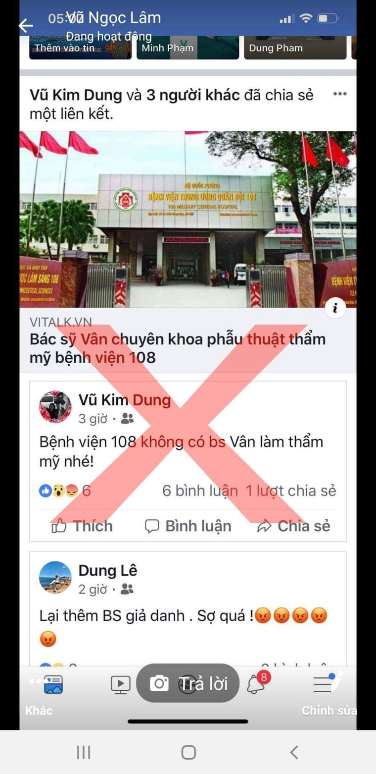 Giả mạo BV Trung ương Quân đội 108 để lừa bán mỹ phẩm, thực phẩm chức năng ảnh 1