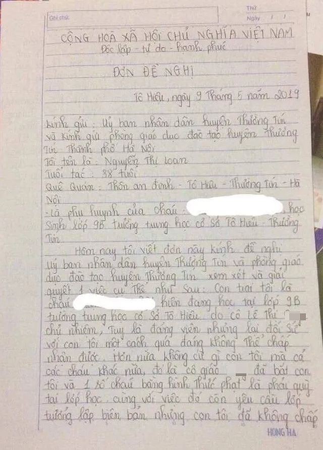 Lời trần tình của cô giáo bị ‘tố’ bắt phạt học sinh quỳ gối trong lớp học ảnh 1