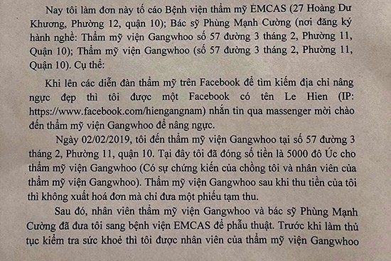 Hai phụ nữ hỏng ngực khi phẫu thuật ‘tố’ bệnh viện Thẩm mỹ Emcas gian lận thuế ảnh 1