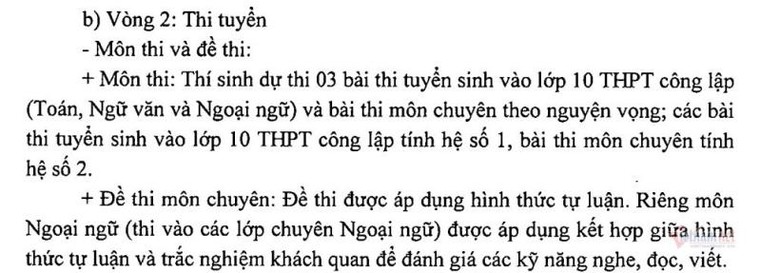 Phương thức tuyển sinh lớp 10 chuyên ở Hà Nội năm học 2020-2021 ảnh 2