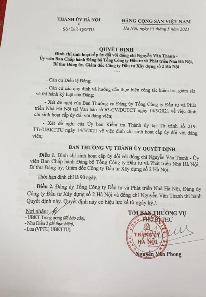 Vi phạm quy định phòng chống dịch, Giám đốc Hacinco bị đình chỉ sinh hoạt cấp uỷ ảnh 1