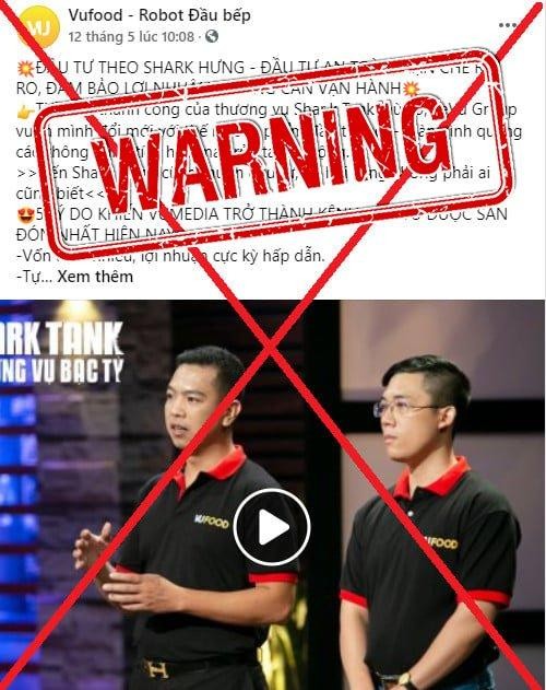 Vufood và Công ty Lê Vũ bị ‘tố’ mạo danh Cen Group và Shark Hưng để gọi vốn ảnh 1