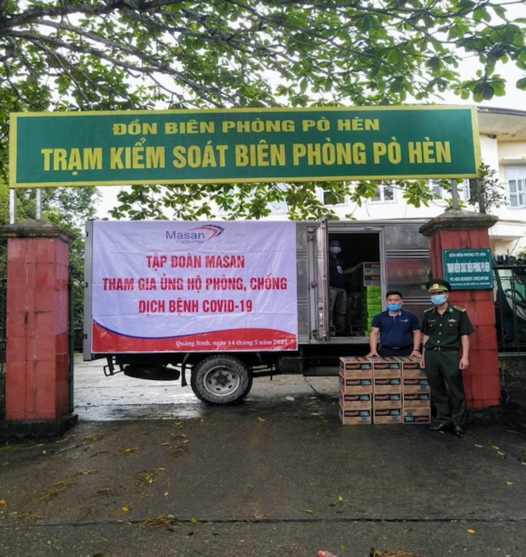 Masan tặng nhiều sản phẩm thiết yếu đến các đơn vị tuyến đầu chống dịch và các địa phương vùng dịch ảnh 1