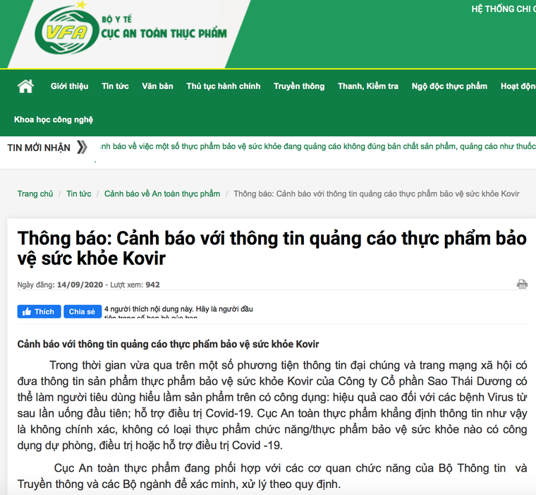 Viên nang Kovir: Dấu hiệu trục lợi bất chính, Bộ Y tế từng cảnh báo vì quảng cáo ‘quá đà’ ảnh 4