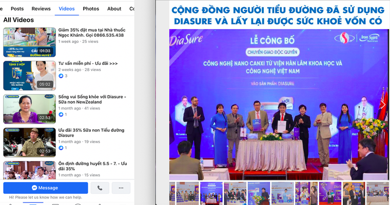 Sữa non tiểu đường Diasure: 'Thổi phồng' công dụng như thuốc chữa bệnh để lừa dối người tiêu dùng? ảnh 3