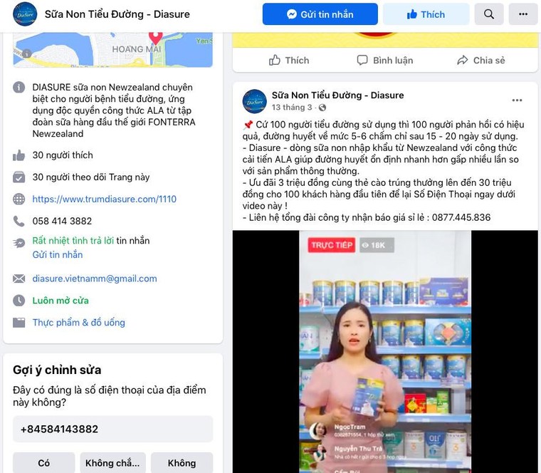 Sữa non tiểu đường Diasure: 'Thổi phồng' công dụng như thuốc chữa bệnh để lừa dối người tiêu dùng? ảnh 1