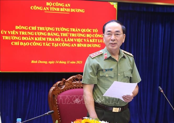 Đoàn công tác của Bộ công an làm việc tại tỉnh Bình Dương ảnh 1