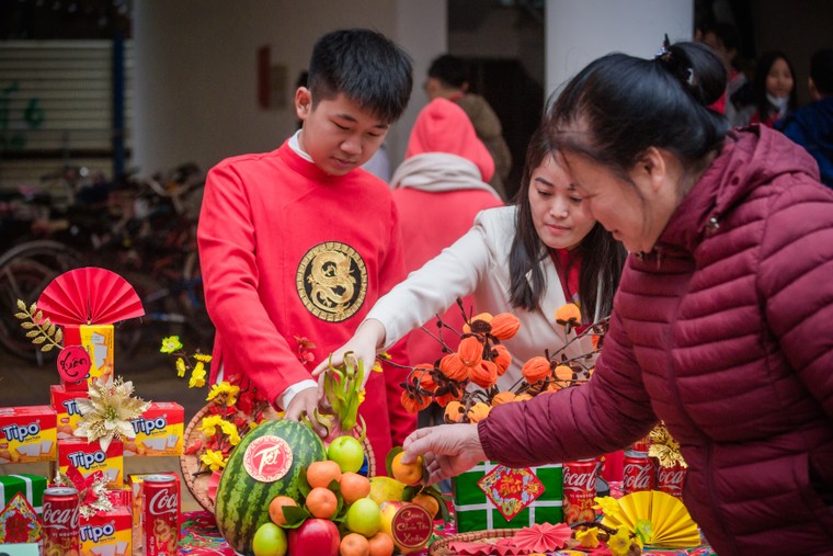 Ấm áp chương trình "Mừng Đảng - Mừng Xuân" của thầy và trò trường THCS An Dương ảnh 5