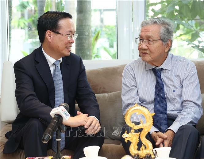 Chủ tịch nước Võ Văn Thưởng thăm, chúc Tết tại Thành phố Hồ Chí Minh ảnh 3