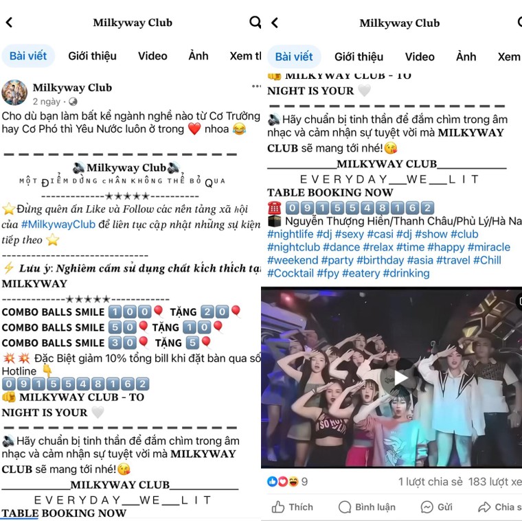 Quán bar Milkyway Club ở Hà Nam lợi dụng Quốc ca để quảng cáo bán bóng cười? ảnh 1