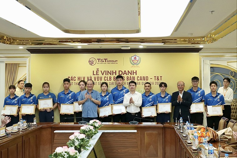 CLB Bóng bàn CAND – T&T nhận thưởng kỷ lục sau thành tích xuất sắc ở các giải quốc gia ảnh 1