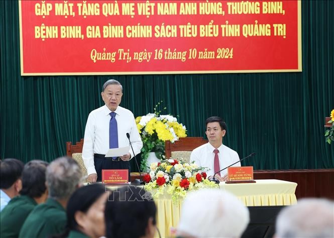 Tổng Bí thư, Chủ tịch nước Tô Lâm tri ân người có công và hỗ trợ người nghèo tỉnh Quảng Trị ảnh 1