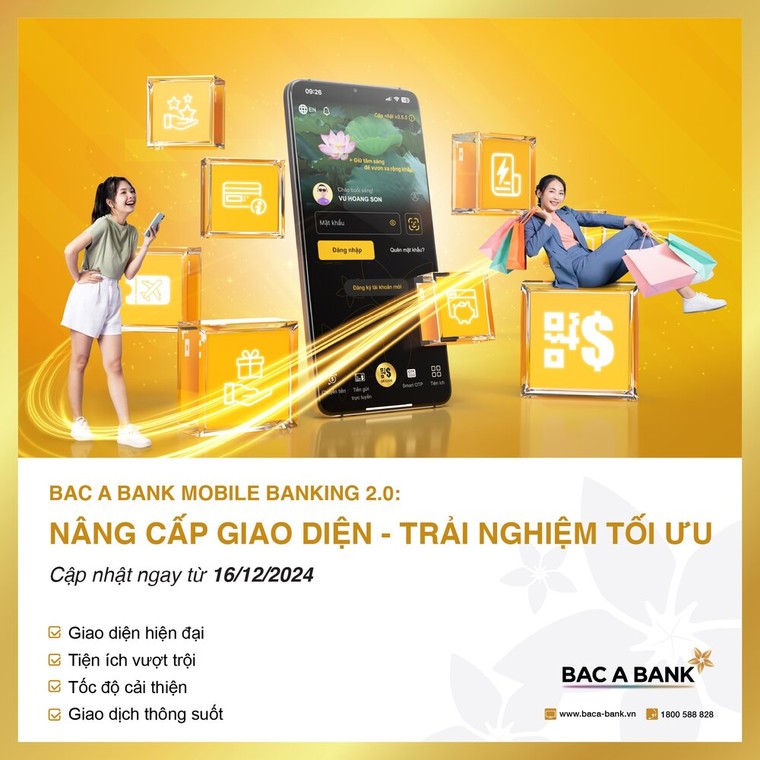 Bac A Bank ra mắt ứng dụng ngân hàng điện tử phiên bản mới ảnh 1