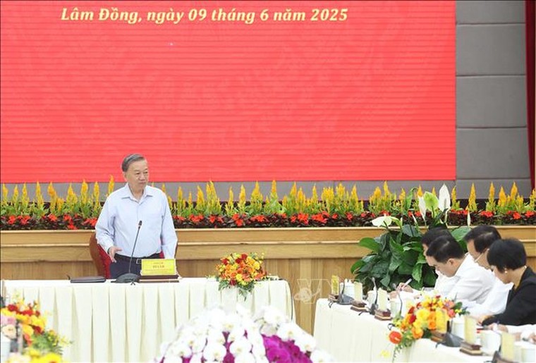 Tổng Bí thư Tô Lâm: Tỉnh Lâm Đồng mới khẩn trương xây dựng lại quy hoạch tổng thể phát triển kinh tế - xã hội giai đoạn mới ảnh 1