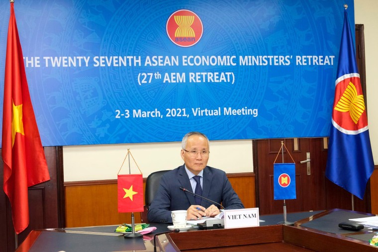 Các Bộ trưởng Kinh tế ASEAN thảo luận các vấn đề phục hồi kinh tế sau đại dịch COVID-19 ảnh 1