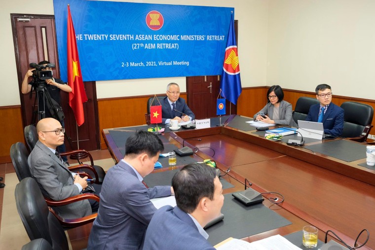 Các Bộ trưởng Kinh tế ASEAN thảo luận các vấn đề phục hồi kinh tế sau đại dịch COVID-19 ảnh 3