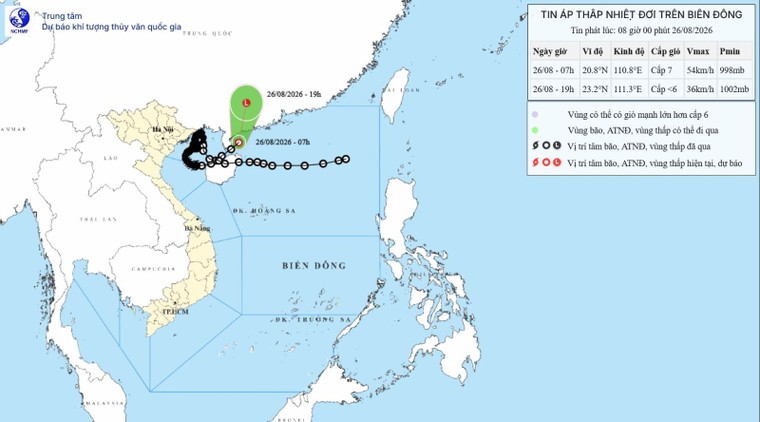 Áp thấp nhiệt đới đổi hướng, di chuyển nhanh về Quảng Tây (Trung Quốc) ảnh 1
