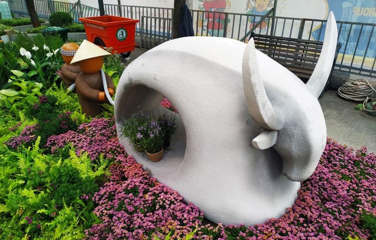 Độc đáo hình tượng trâu Tết Tân Sửu tại thành phố Hồ Chí Minh ảnh 6