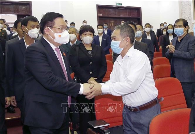 Chủ tịch Quốc hội Vương Đình Huệ tiếp xúc cử tri Hải Phòng ảnh 3