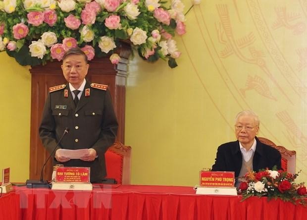 Tổng Bí thư Nguyễn Phú Trọng dự Hội nghị Đảng ủy Công an Trung ương ảnh 1