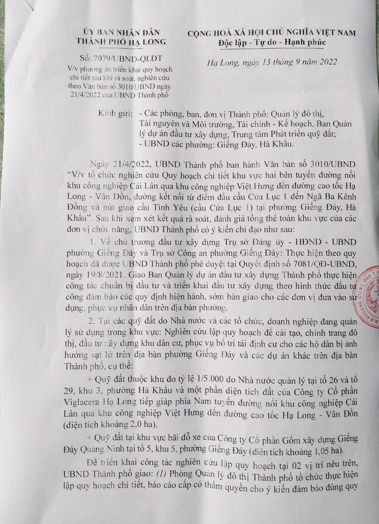 Chỉ đạo mới của TP Hạ Long trong vụ đề xuất quy hoạch trái lòng dân ảnh 1