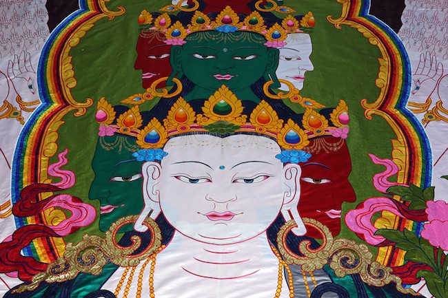 Khai mở bức tranh phật lớn nhất Việt Nam ảnh 1