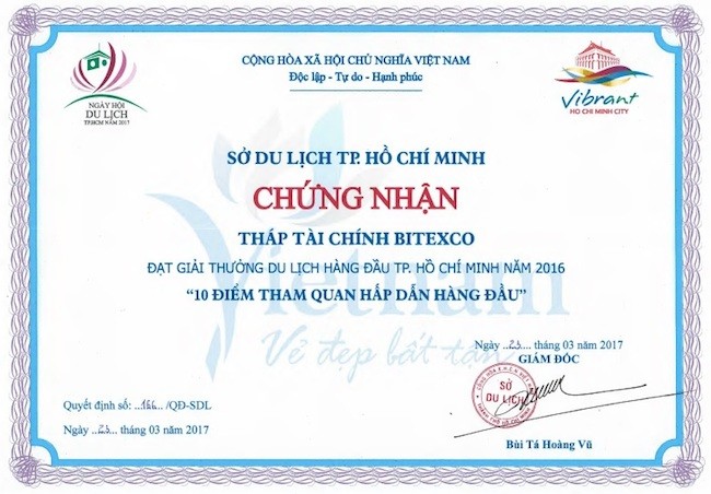 Tháp Bitexco 3 năm liên tiếp được bình chọn là điểm tham quan hấp dẫn nhất ảnh 1