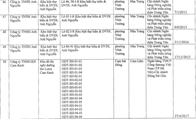 Khánh Hòa công bố hàng loạt dự án đang thế chấp ngân hàng ảnh 5