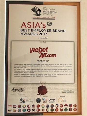 Vietjet tiếp tục là Thương hiệu tuyển dụng tốt nhất Châu Á ảnh 1