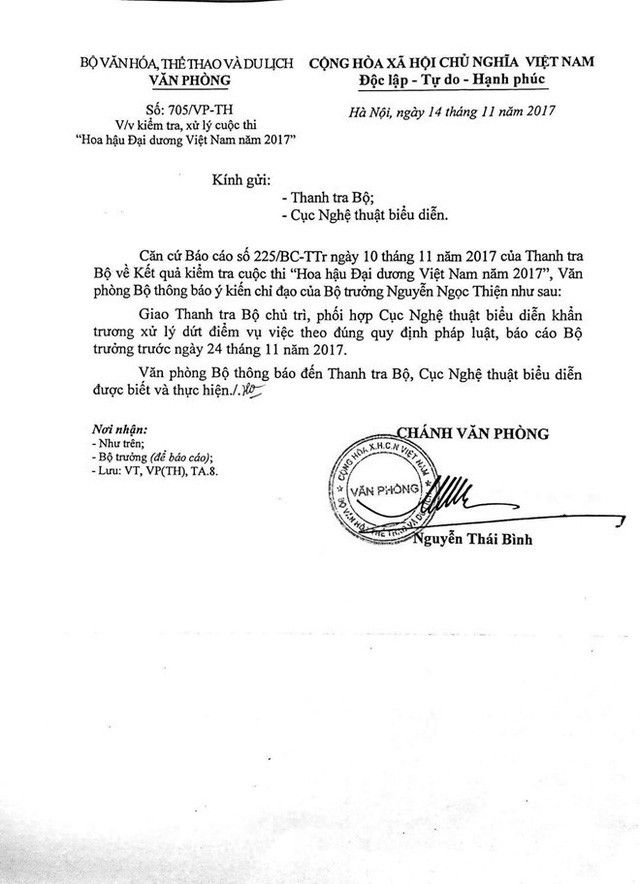 Xử lý dứt điểm vụ Hoa hậu Đại Dương trước ngày 24/11 ảnh 1