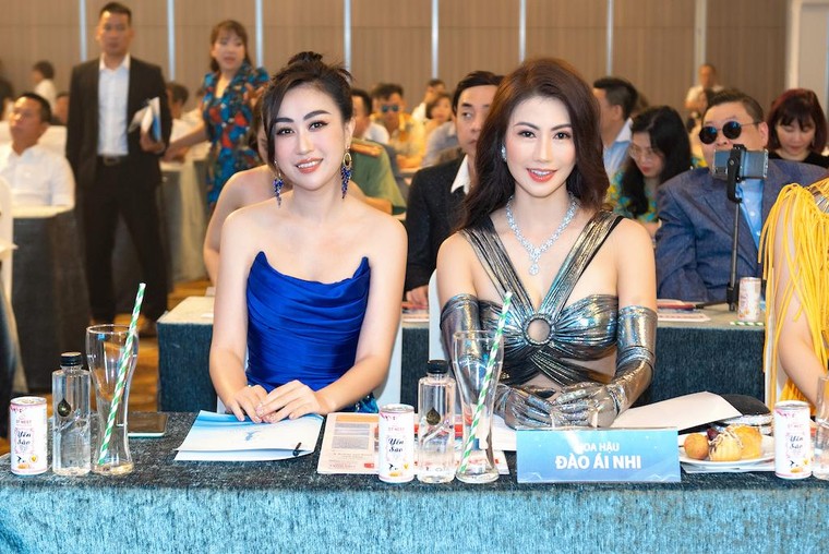 Dàn người đẹp doanh nhân khoe vóc dáng nổi bật tại họp báo Cuộc thi Hoa hậu Du lịch biển Việt Nam ảnh 1