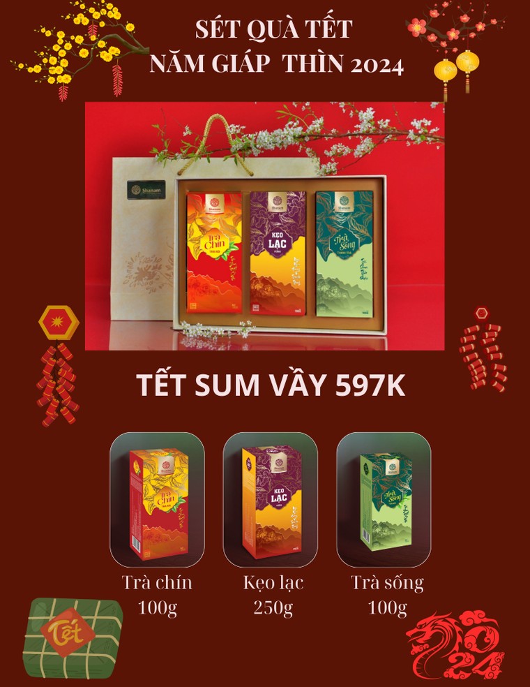 Shanam “tung” combo trà tết, giá sập sàn ảnh 4