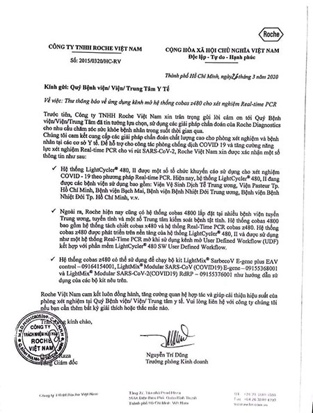 Hệ thống xét nghiệm Covid-19 của hãng Roche: Bán máy xét nghiệm bằng… thư thông báo ảnh 1