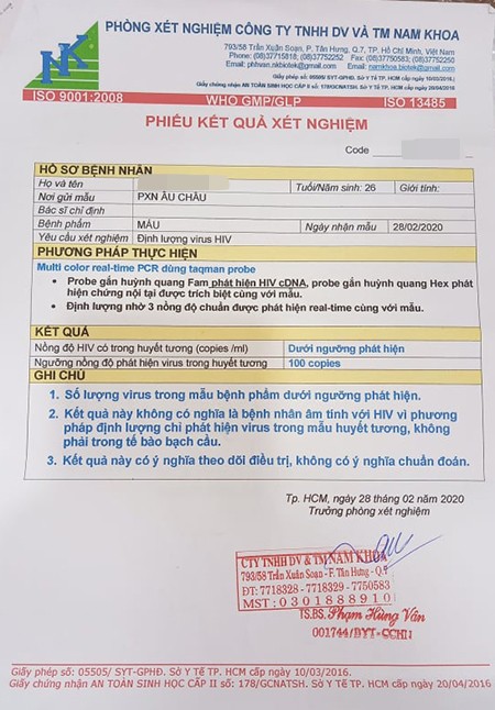 Ngoài kinh doanh “chui” thành phẩm xét nghiệm Covid-19, Công ty Nam Khoa còn xét nghiệm “chui” HIV ảnh 2
